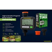 Ucuzcu Market Yağmur Sensörlü 3 Programlı Dijital Bahçe Sulama Zamanlayıcı (Lcd Ekran-Digital Progranabilir)
