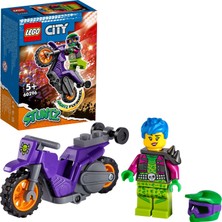 LEGO City Gösteri Motosikleti 60296 - Çocuklar Için Eğlenceli, Havalı, Volanlı Gösteri Motosikleti Oyuncak Yapım Seti (14 Parça)