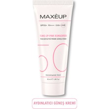 MAXEUP Ton Eşitleyici Aydınlatıcı Spf 50+ Renkli Güneş Kremi | Hyaluronik Asit, Glutatyon | 50 ML |