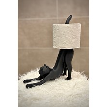 Woop Media Gerinen Kedi Tuvalet Kağıdı Tutucu | Dekoratif Banyo Düzenleyici | 3D Baskı Banyo Aksesuarı