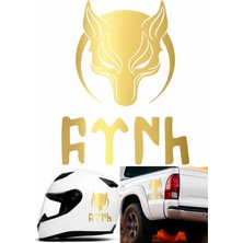 Kurt Börü Gökbörü Göktürkçe Türk Sticker Türkiye Türk Sticker Oto Araba Motosiklet Kask Sticker 00288-1