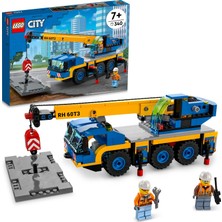 LEGO City Mobil Vinç 60324 - 7 Yaş ve Üzeri Çocuklar İçin Gerçekçi Fonksiyonlu Bir Vinç İçeren Yaratıcı Oyuncak Yapım Seti (340 Parça)