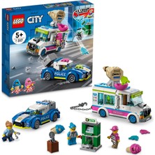 LEGO City Dondurma Kamyonu Polis Takibi 60314 - 5 Yaş ve Üzeri Çocuklar İçin 2 LEGO City Tv Karakteri İçeren Oyuncak Yapım Seti (317 Parça)