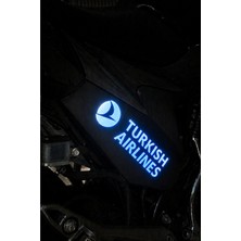 Banxtre Motor-Araba-Kask Için Reflektör Mavi Renk Thy Turkish Airlines Sticker Etiket (18CMX5CM)