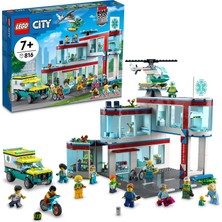 LEGO City Hastane 60330 - 7 Yaş ve Üzeri Çocuklar İçin Ambulans ve Kurtarma Helikopterli Oyuncak Yapım Seti (816 Parça)