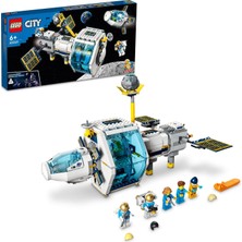 LEGO City Ay Uzay İstasyonu 60349 - 6 Yaş ve Üzeri Çocuklar için 5 Astronot Minifigürlü Oyuncak Yapım Seti (500 Parça)