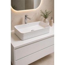 Lena E-2106 Tezgah Üstü Porselen Lavabo