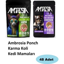 Ambrosia Kuzulu Yetişkin/tavuklu Yavru Pouch Kedi Maması 48 Adet