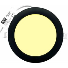 Zmr 12W Siyah Kasa Sıvaaltı Panel LED Armatür 3000K (Günışığı)
