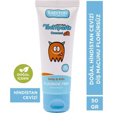 Babyton Doğal Hindistan Cevizi Diş Macunu Florürsüz 50 gr