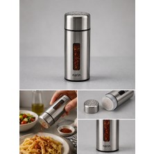 Narin 14 cm Paslanmaz Çelik Pul Biberlik Baharat Serpici Metal Baharatlık