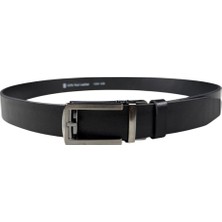 İstanbul Belt 3.5 cm Tek Kat Otomatik - Gümüş Ton Tokalı
