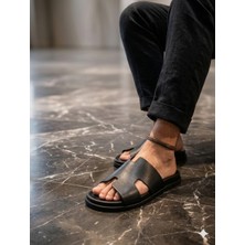 Deniz Terlik Erkek Hakiki Deri Anatomik Full Ortopedik Hafif Comfort Günlük Terlik