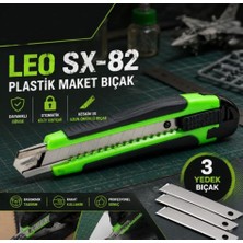 Fırat Hırdavat Leo Sx-82 Plastik Maket Bıçağı Yedek Uç Hazneli 18 mm (2 Yedekli)