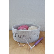 Woop Media Wool Bowl Yün Ipi Kasesi | Dekoratif Örgü Ipliği Tutucu | 3D Baskı Organizer