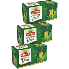 Çaykur Herdem Yeşil Çay Süzen Poşet Melisalı 1,6gr 25 Adet Üçlü Paket