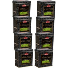 Çaykur Rize Çayı Hediyelik Teneke Kutu 200 Gr. Sekizli Paket