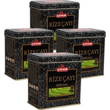 Çaykur Rize Çayı Hediyelik Teneke Kutu 200 Gr. Dörtlü Paket