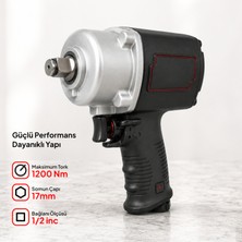 Badem10 ASHT-4040012 Havalı Somun Sökme Aleti 1/2 Inç 1250NM Profesyonel Mini Somun Sökme Makinesi