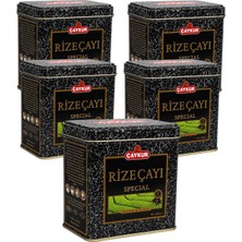 Çaykur Rize Çayı Hediyelik Teneke Kutu 200 Gr. Beşli Paket