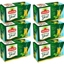 Çaykur Herdem Yeşil Çay Süzen Poşet Naneli 1,6gr 25 Adet Altılı Paket