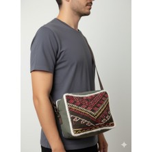 Talin Handmade Nubuk Deri Detaylı, Astar ve Tela Destekli Etnik Omuz ve Crossbody Çanta