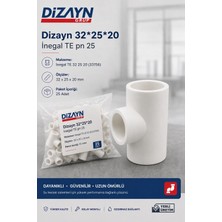 Dizayn Pprc Inegal Te 32 25 20 25 Adet PN25 Temiz Su Tesisat Ek Parçası