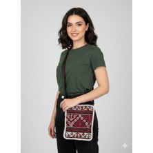Talin Handmade Nubuk Deri Detaylı, Astar ve Tela Destekli Etnik Omuz & Crossbody Çanta