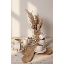 Keramika Straw Stackable Çay Takımı 12 Parça 6 Kişilik