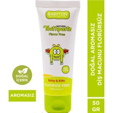 Babyton Aromasız Doğal Diş Macunu Florürsüz 50 gr