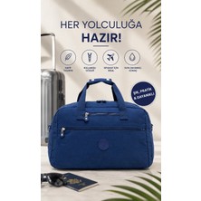 Kaff Bhpc Mavi Geniş Hacimli Unisex El & Omuz Seyahat ve Spor Çantası - Mavi Bhpc 6011