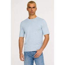 Only & Sons Erkek Yuvarlak Yaka Düz Mavi T-Shirt - 22022928