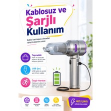 Eco Lounge Taşınabilir Kablosuz Vakum Süpürge ve Hava Üfleme Makinesi Çok Başlıklı Kullanım Seti