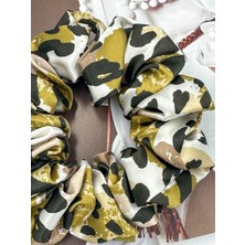 Icon Silk Saf Ipek Saç Tokası Orta Boy (Leopar Desenli)