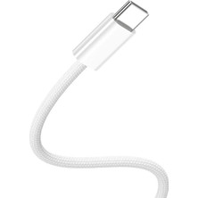 Mobilite Infinix Gt 30 Pro Uyumlu 60W Destekli Type-C To Type-C Pd Hızlı Şarj ve Data Kablosu 1 Metre Hasır Örgülü Kablo