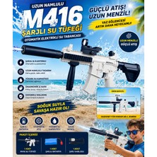 Trust Store Uzun Namlulu M416 Şarjlı Su Tüfeği Otomatik 60 cm Elektrikli Su Tabancası