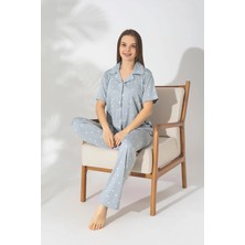 Pijamerry Kısa Kol Milan Kumaş Pijama Takımı