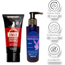 Linux Cream Erkeklere Özel Bölge Kremi 50 ml + Bayanlara Özel Playboy Libido Boosting Cream 125 ml