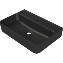 Turkuaz Cerastyle Hera Tezgahüstü Mat Siyah Lavabo 60*42 cm