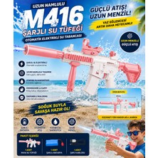 Trust Store Uzun Namlulu M416 Şarjlı Su Tüfeği Otomatik 60 cm Elektrikli Su Tabancası