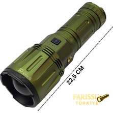 farissu PS-4700 Profesyonel Şarj Edilebilir Uzun Menzilli El Feneri - 21000 Lümen 210V 32000 Mah Dev Pil