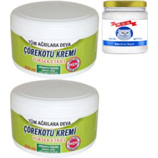 2 Adet Çörek Otu Kremi Büyük Xlboy 200 ml Green + 50 ml Snow Kitten Krem / Diz Dirsek Iskelet Sırt Bel Kas Agrilarina Masaj Seti