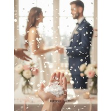 Partince 300 gr Beyaz Konfeti Düğün Nişan Kına Bride Organizasyonları ve Fotoğraf Çekimi Kutlama Parti Süsleme Konfetisi