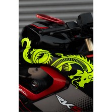 Banxtre Rks Srk 125 Için Neon Sarı Renk Tam Uyumlu Ejder Sticker (Sağ Taraf)