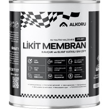 Alkoru 1 kg Oto Zift Kauçuk ve Elyaf Katkılı Sıvı Su Yalıtım Malzemesi