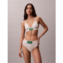 Calvin Klein Calvın Kleın Kadın Marka Logolu Günlük Kullanıma Uygun Krem Sütyen LV00QF8886 Yas