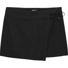 Tommy Hilfiger Tommy Hılfıger Kadın Marka Logolu Günlük Kullanıma Uygun Siyah Şort DW0DW22267 Bds