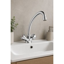 Arsu Orkide Serisi Uzun Kuğu Bataryası Lavabo Bataryası Krom Lavabo Bataryası 02-0014