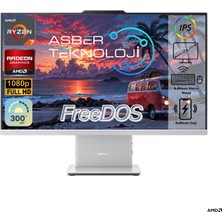 Lenovo Ideacentre 3 27ARR9 Amd Ryzen 7 7735HS 16GB Ddr5 Ram 1tb SSD 27" Fhd Freedos Kablosuz Klavye ve Mouse  Asbertech