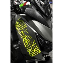Banxtre Motosiklet ve Araba Için Sarı Renk Kelime-I Tevhid Sticker Etiket (40CMX10CM)